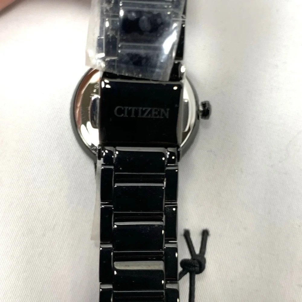 Citizen Quartz Watch Womens G011-S106877‎ Black Metal Bracelet Japan NEW BATTERY